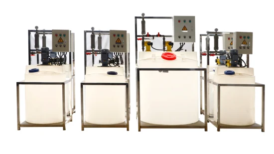 Máquina de dosagem e mistura de polímero PAM totalmente automática com sistema geral na estação de tratamento de água